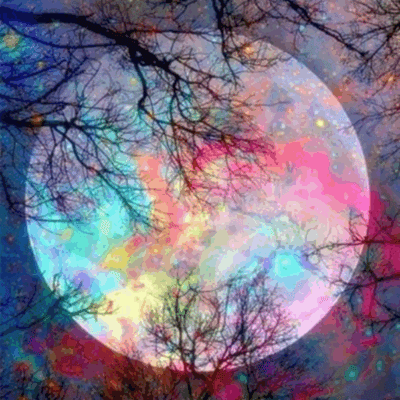 Óriás Hold színes fényekkel gyémántfestő készlet